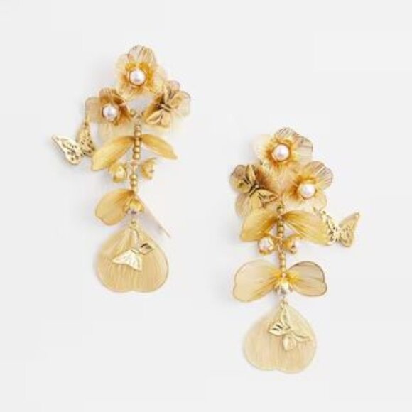 NWT CHICOS Statement Butterfly Filigree Y-Necklace, earrings and bracelet SET. - Picture 2 of 5